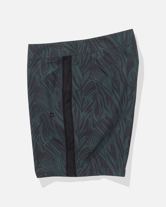 Profile view of the Channel Apex Boardshort - Washed Green. 