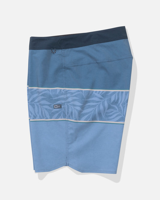Profile view of the Session Block Boardshort - Captains Blue. 