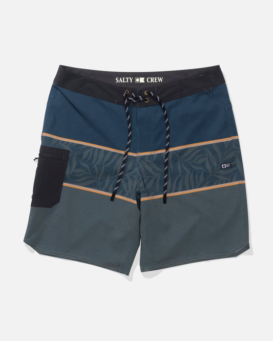 Front view of the Session Block Boardshort - Trooper. 