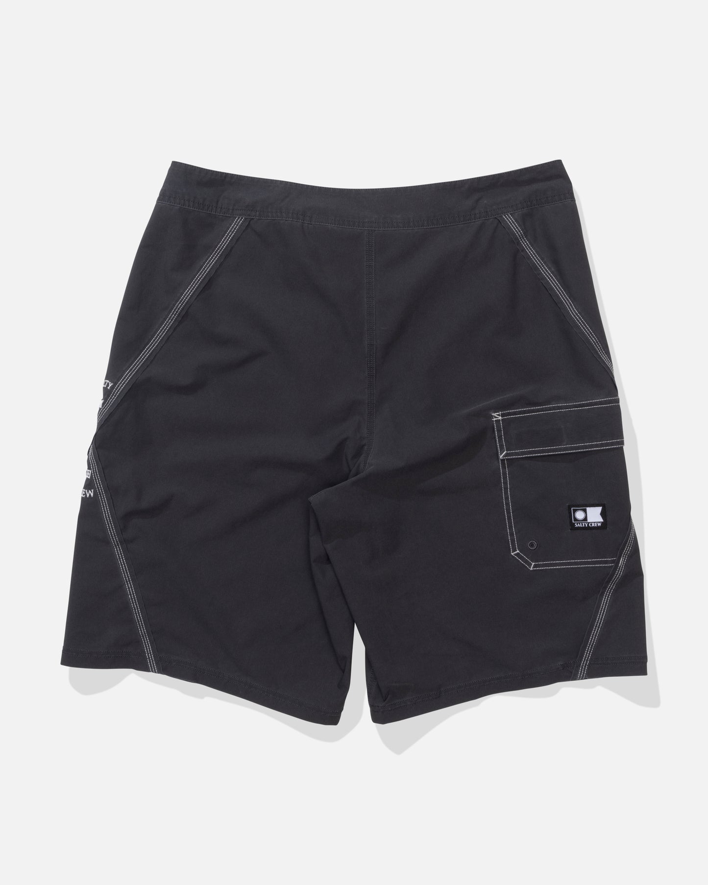Back view of the Portal Boardshort - Black. 