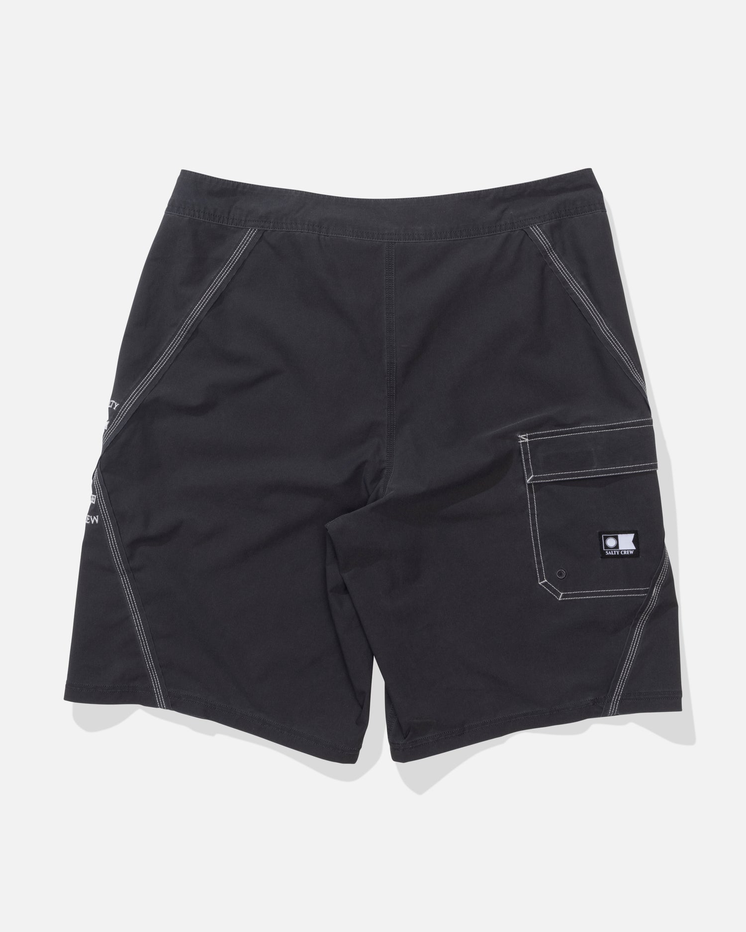 Back view of the Portal Boardshort - Black. 