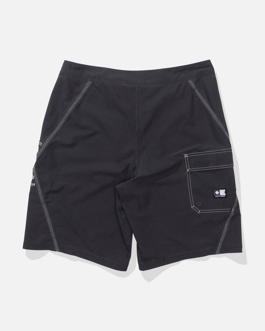 Back view of the Portal Boardshort - Black. 