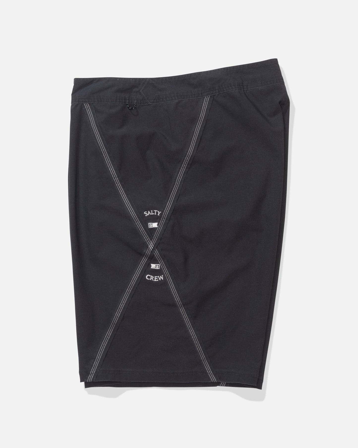 Profile view of the Portal Boardshort - Black. 