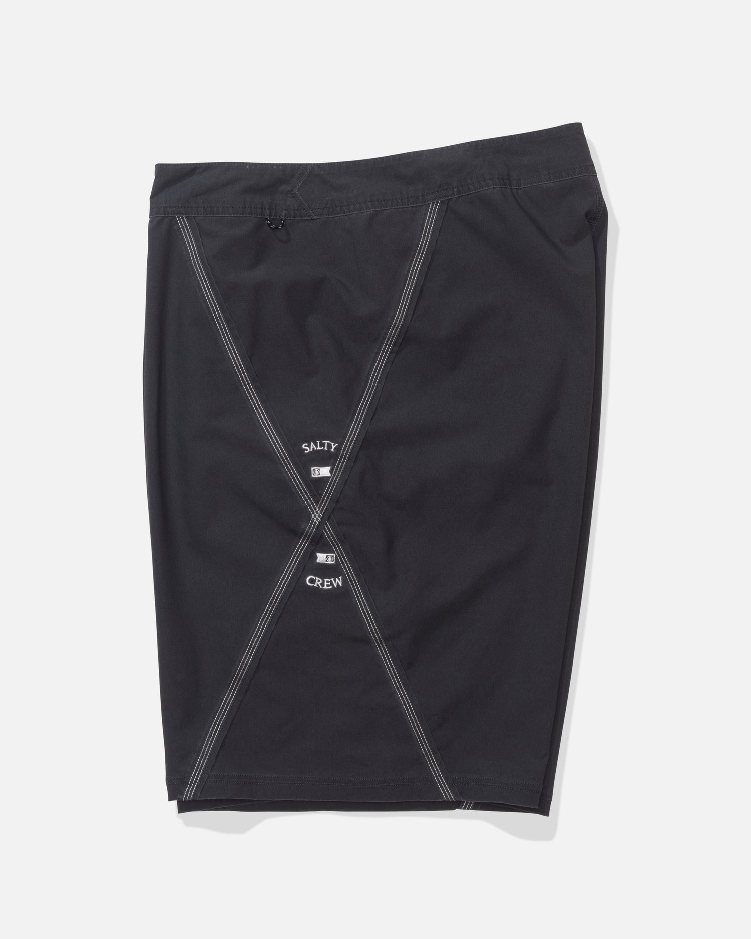 Profile view of the Portal Boardshort - Black. 