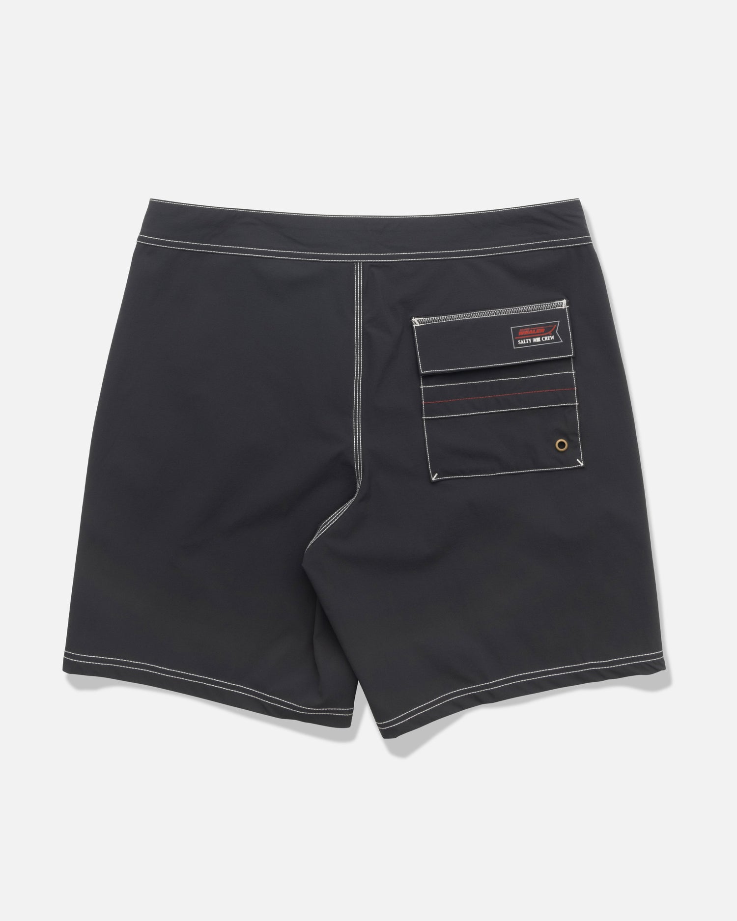 Back view of the Whaler Boardshort 18.5" - Black. 