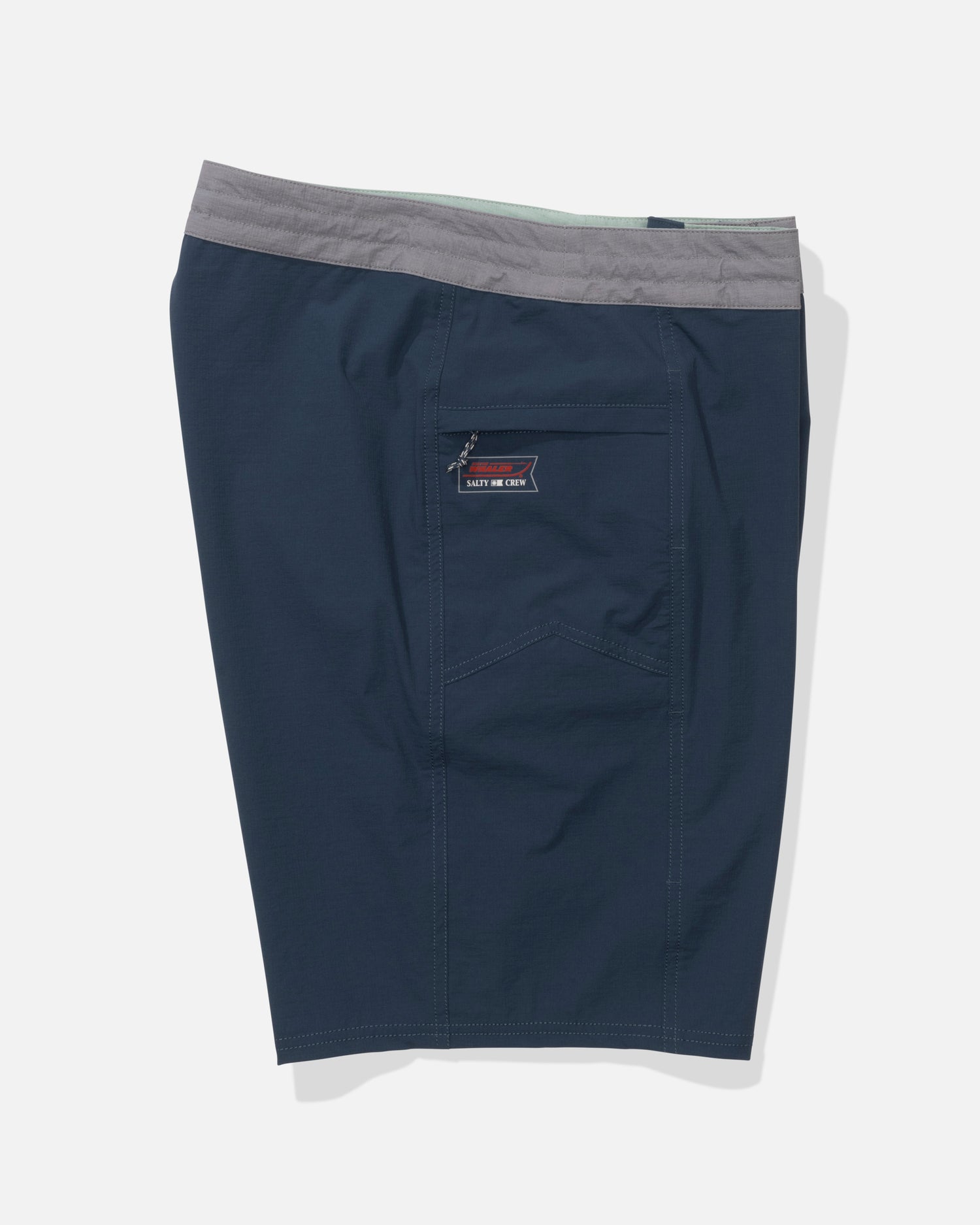 Profile view of the Whaler Flagship 20" Boatshort - Dark Navy. 