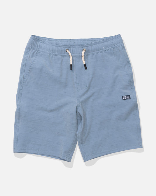 Front view of the Drifter 16" Boys Elastic Hybrid - Coast Blue. 