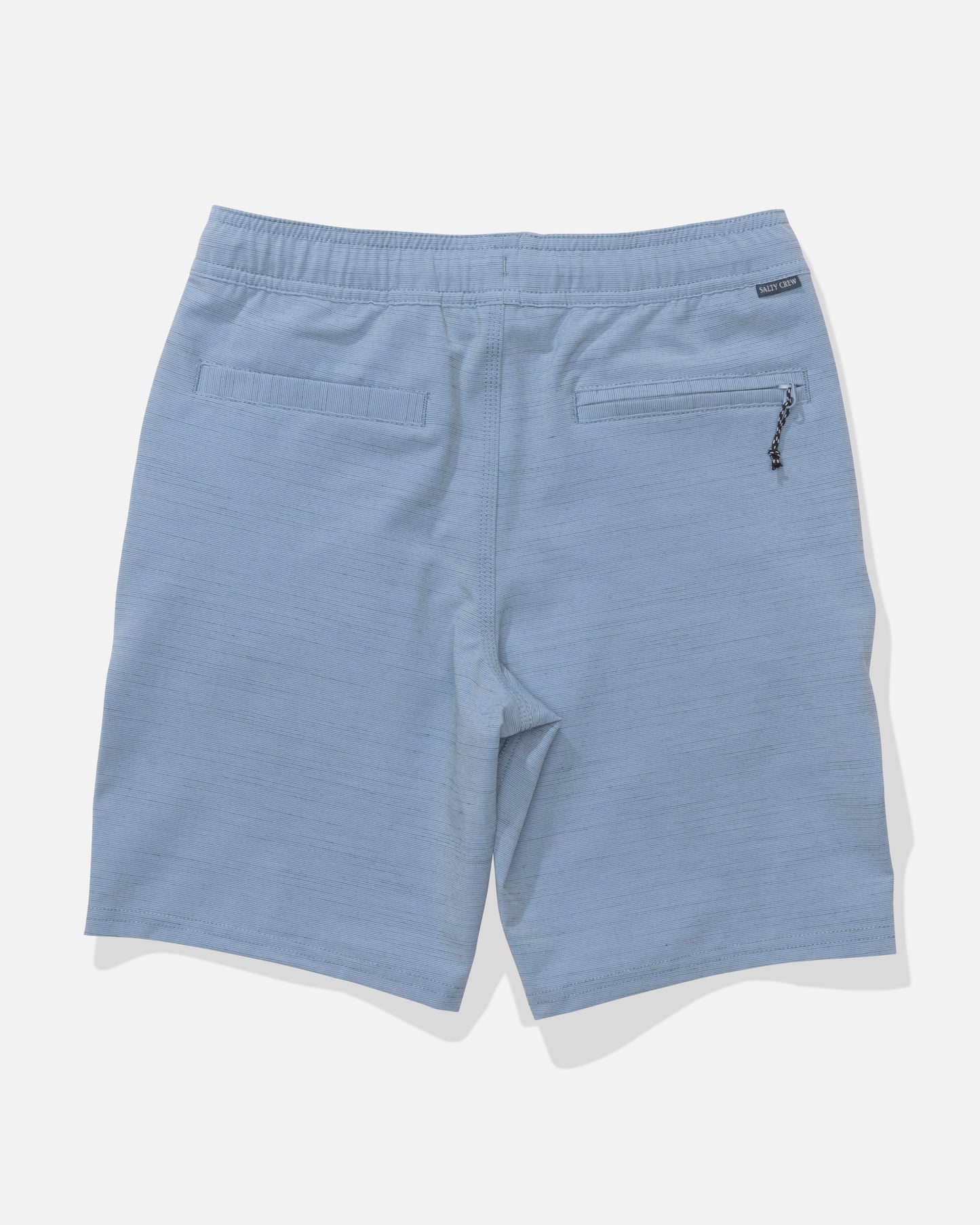 Back view of the Drifter 16" Boys Elastic Hybrid - Coast Blue. 