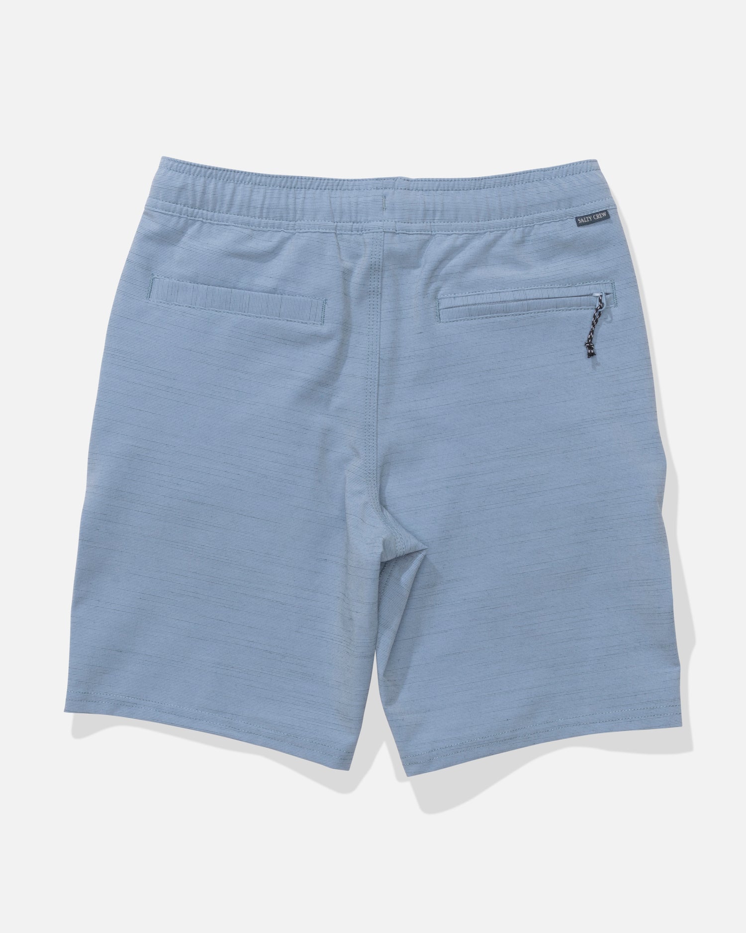 Back view of the Drifter 16" Boys Elastic Hybrid - Coast Blue. 