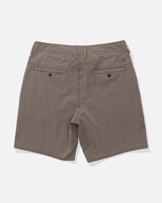 Alternate profile view of the Transom Overdye Short - Dark Brown. 