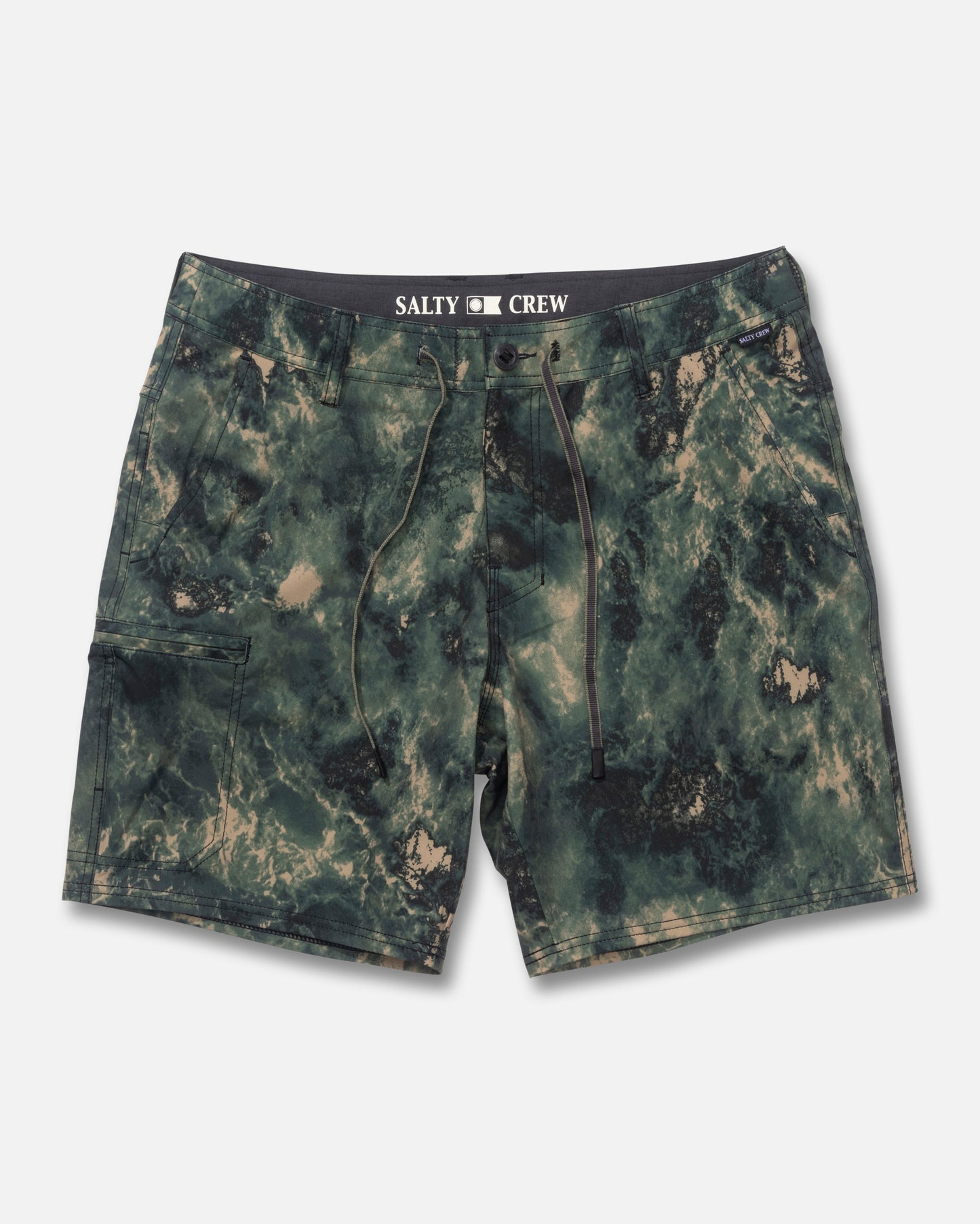 Front view of the Transom Tech Short - Camo. 