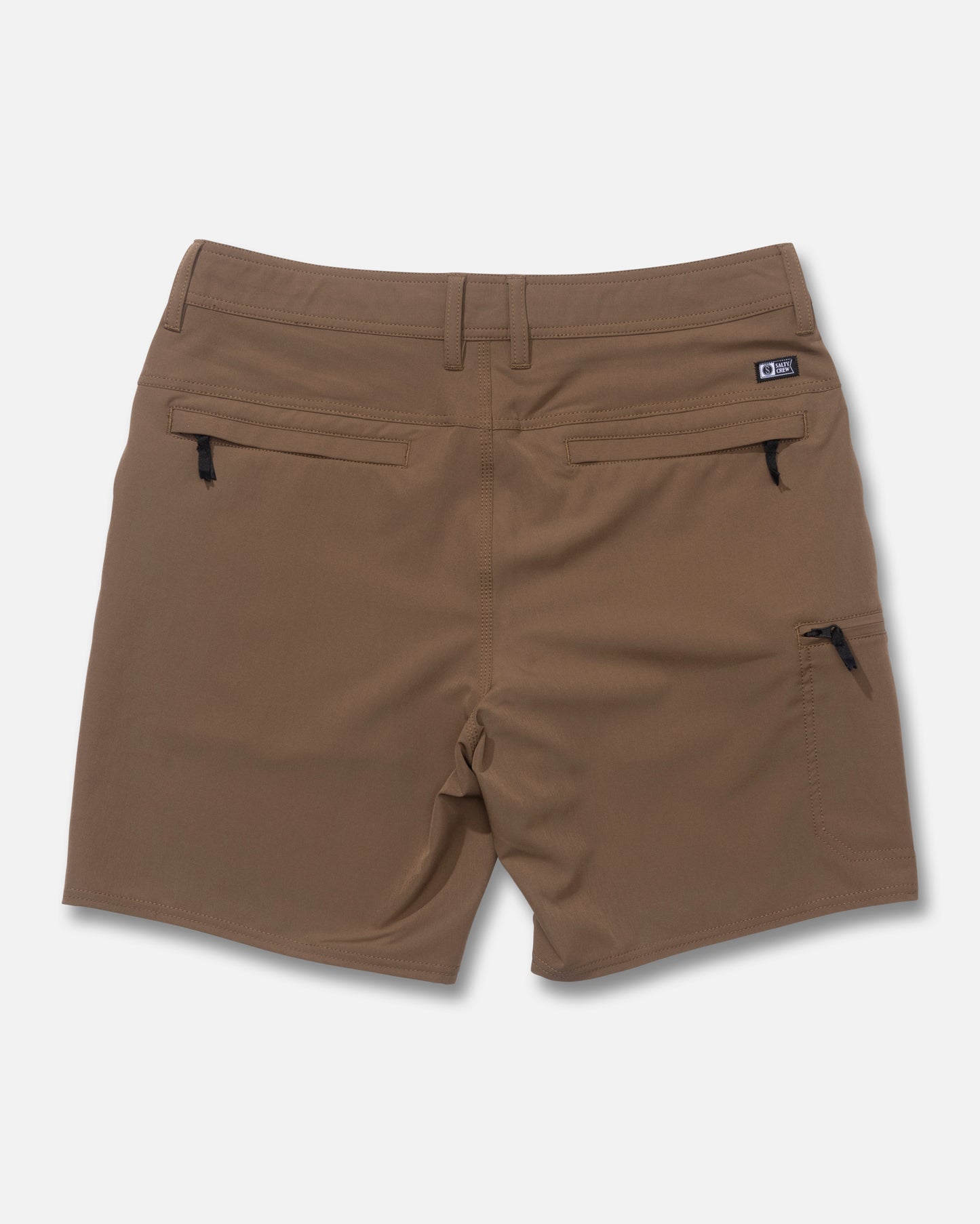 Back view of the Transom Tech Short - Dark Brown. 