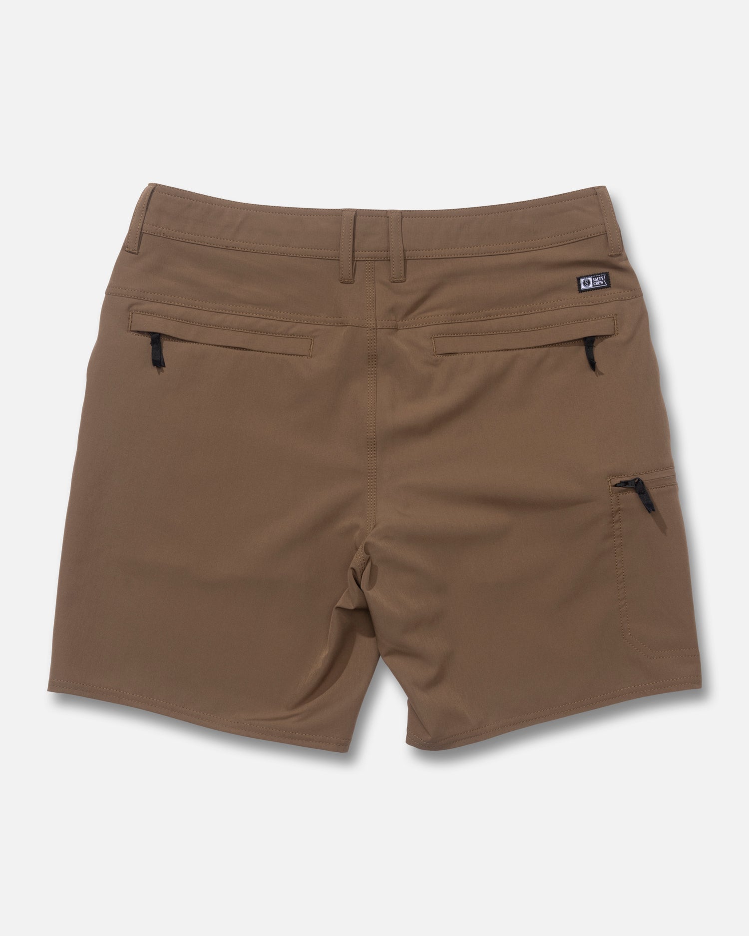 Back view of the Transom Tech Short - Dark Brown. 