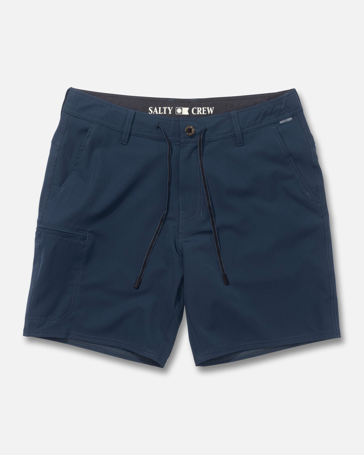 Front view of the Transom Tech Short - Navy. 