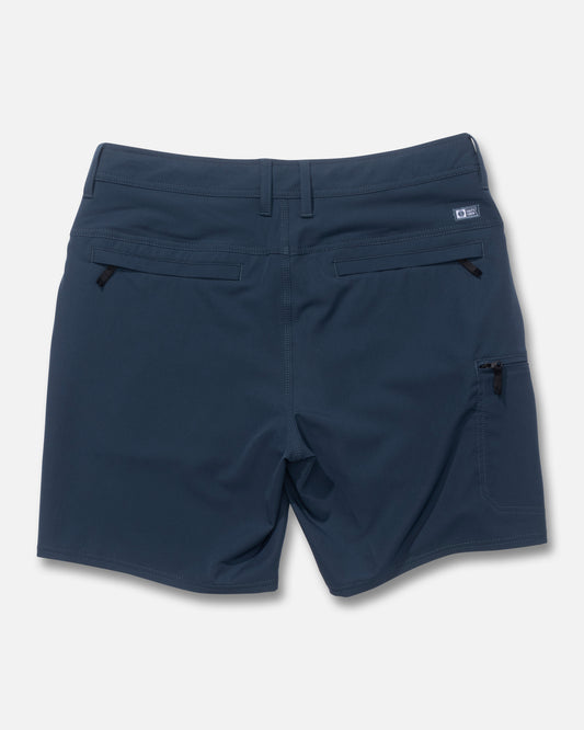 Back view of the Transom Tech Short - Navy. 