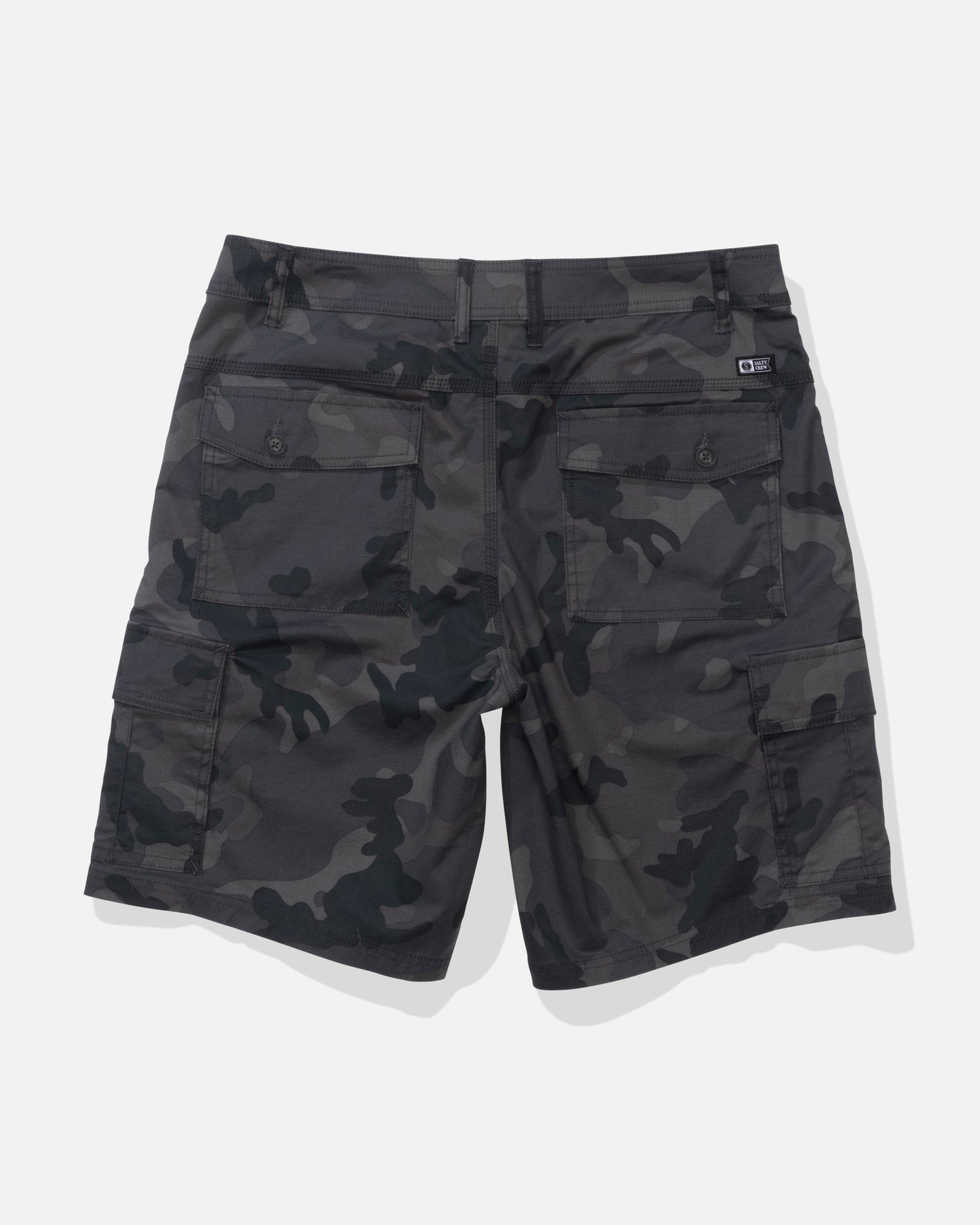 Back view of the Transom Cargo Short - Black Camo. 