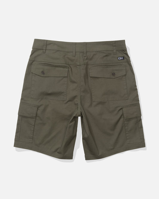 Back view of the Transom Cargo Short - Dusty Olive. 