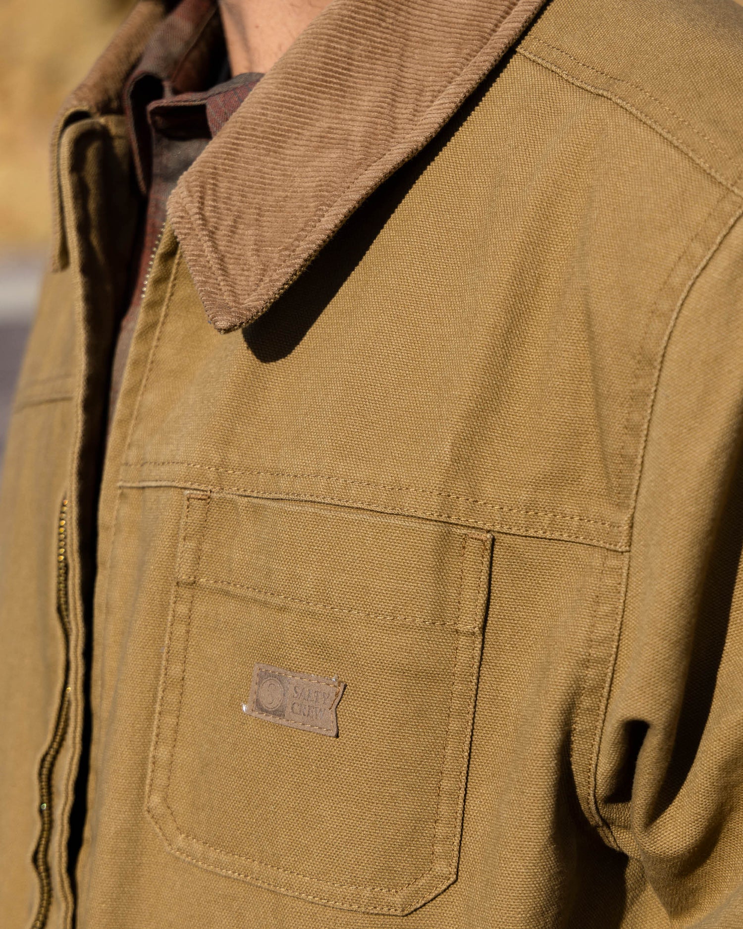 Detail photo of the Captain Jacket - Mud. 