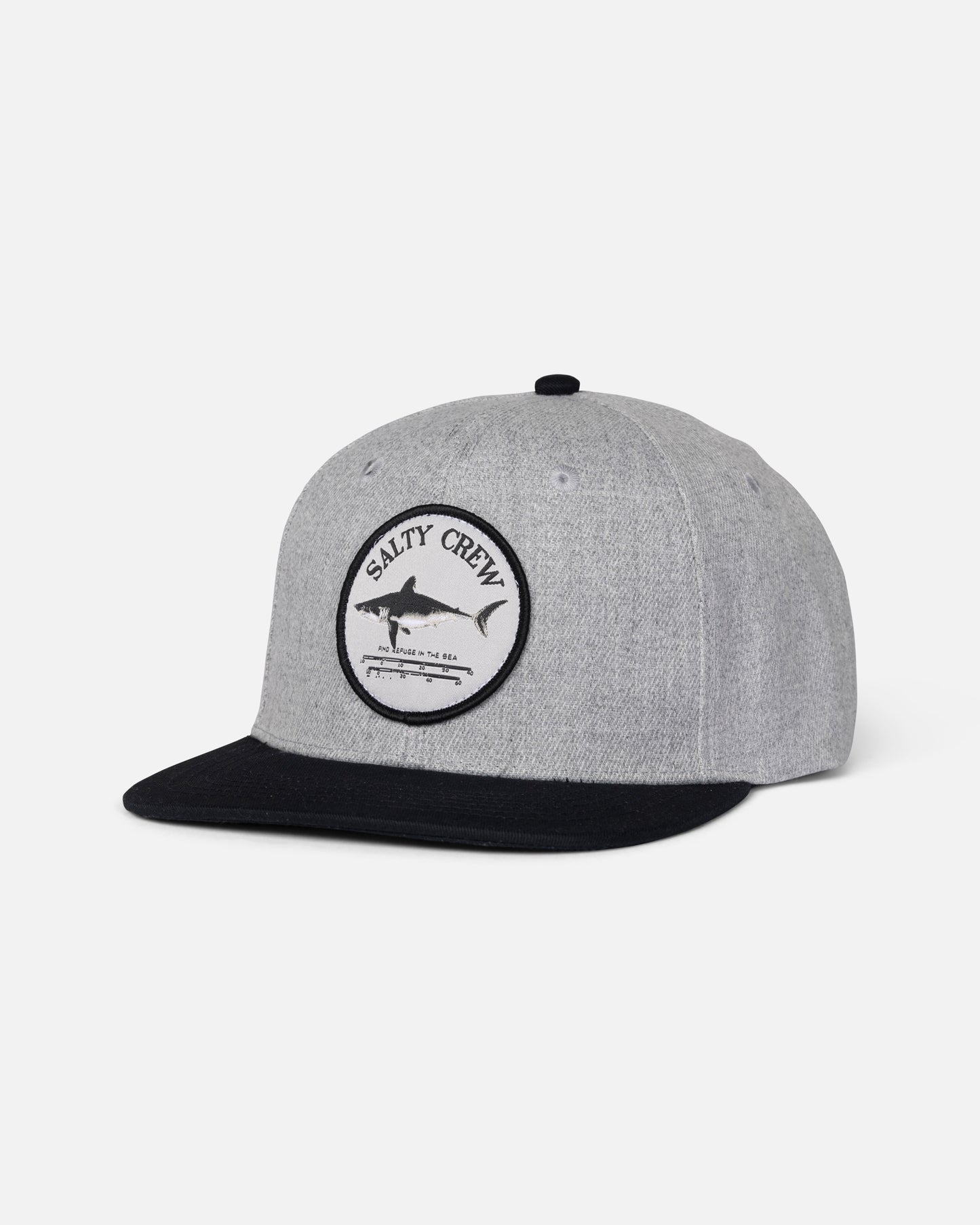 Front view of the Bruce Boys 6 Panel - Grey Heather. 