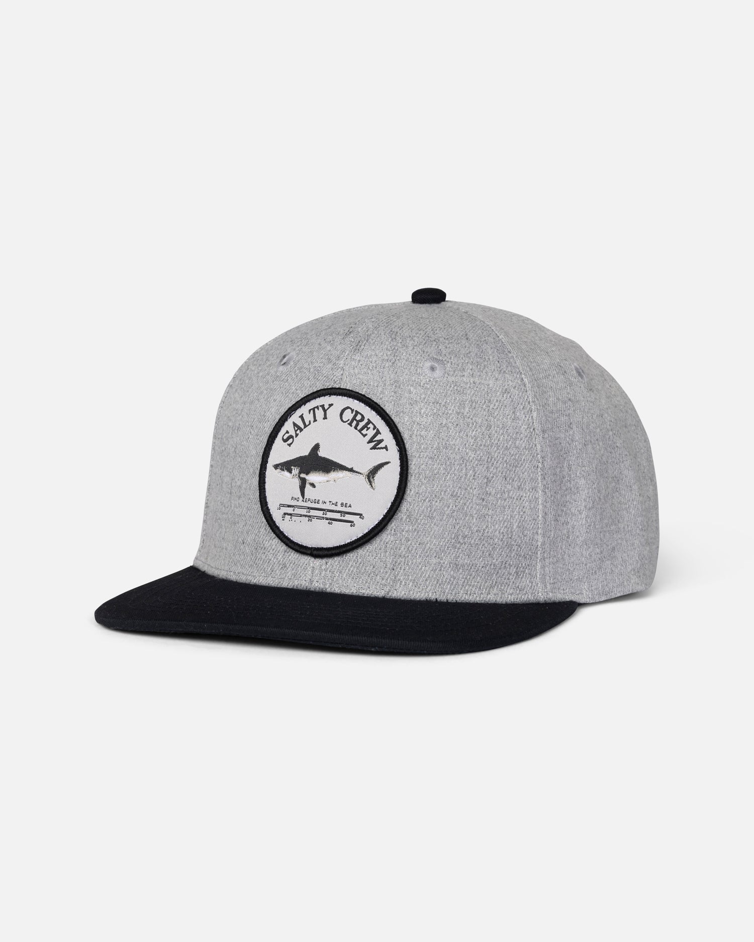 Front view of the Bruce Boys 6 Panel - Grey Heather. 