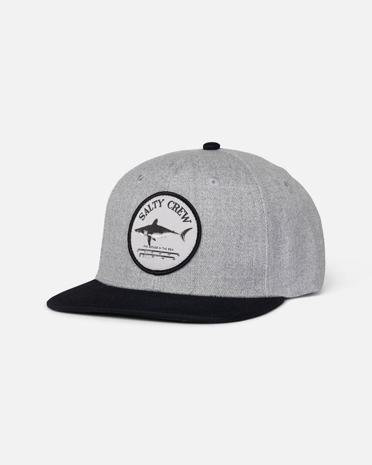 Front view of the Bruce Boys 6 Panel - Grey Heather. 