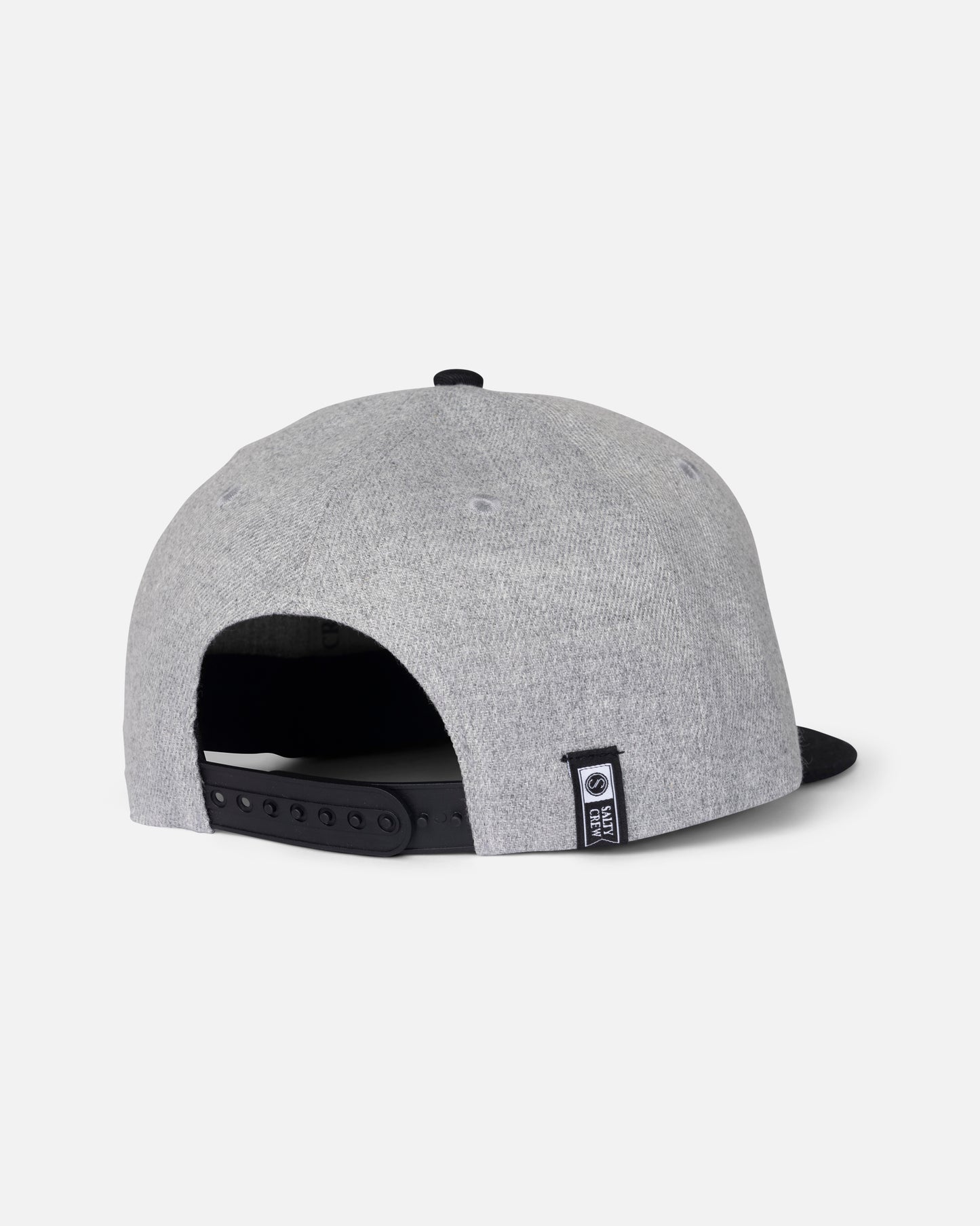 Back view of the Bruce Boys 6 Panel - Grey Heather. 