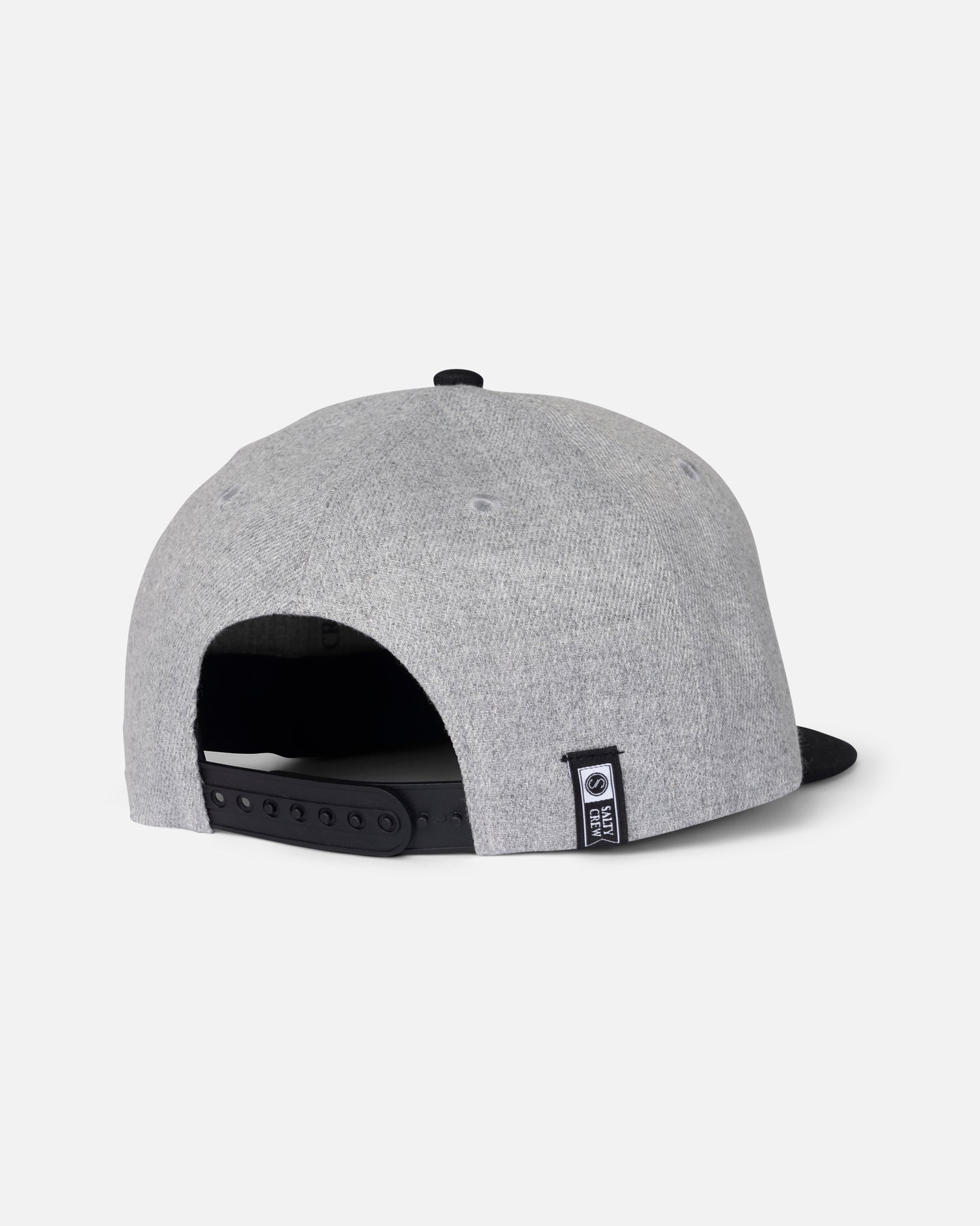 Back view of the Bruce Boys 6 Panel - Grey Heather. 