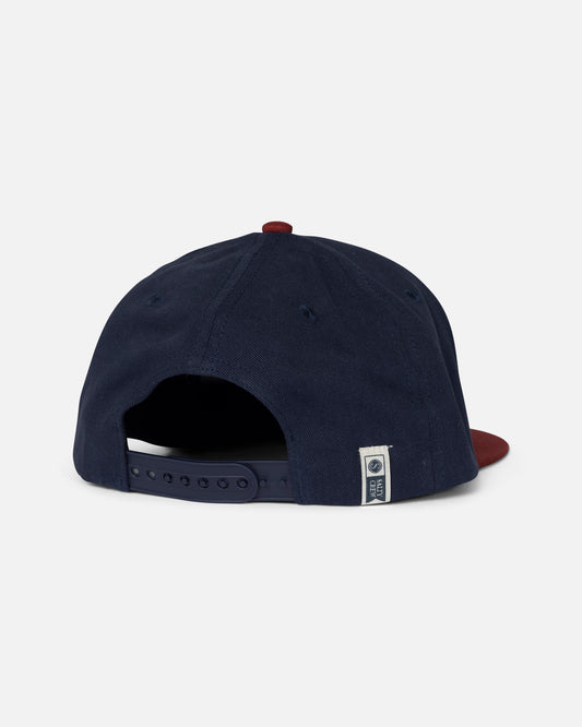 Back view of the Bruce Boys 6 Panel - Navy/Red. 
