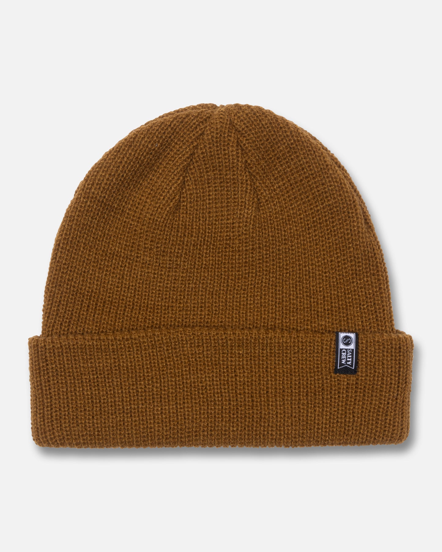 Front view of the Alpha Beanie - Bronze Brown. 