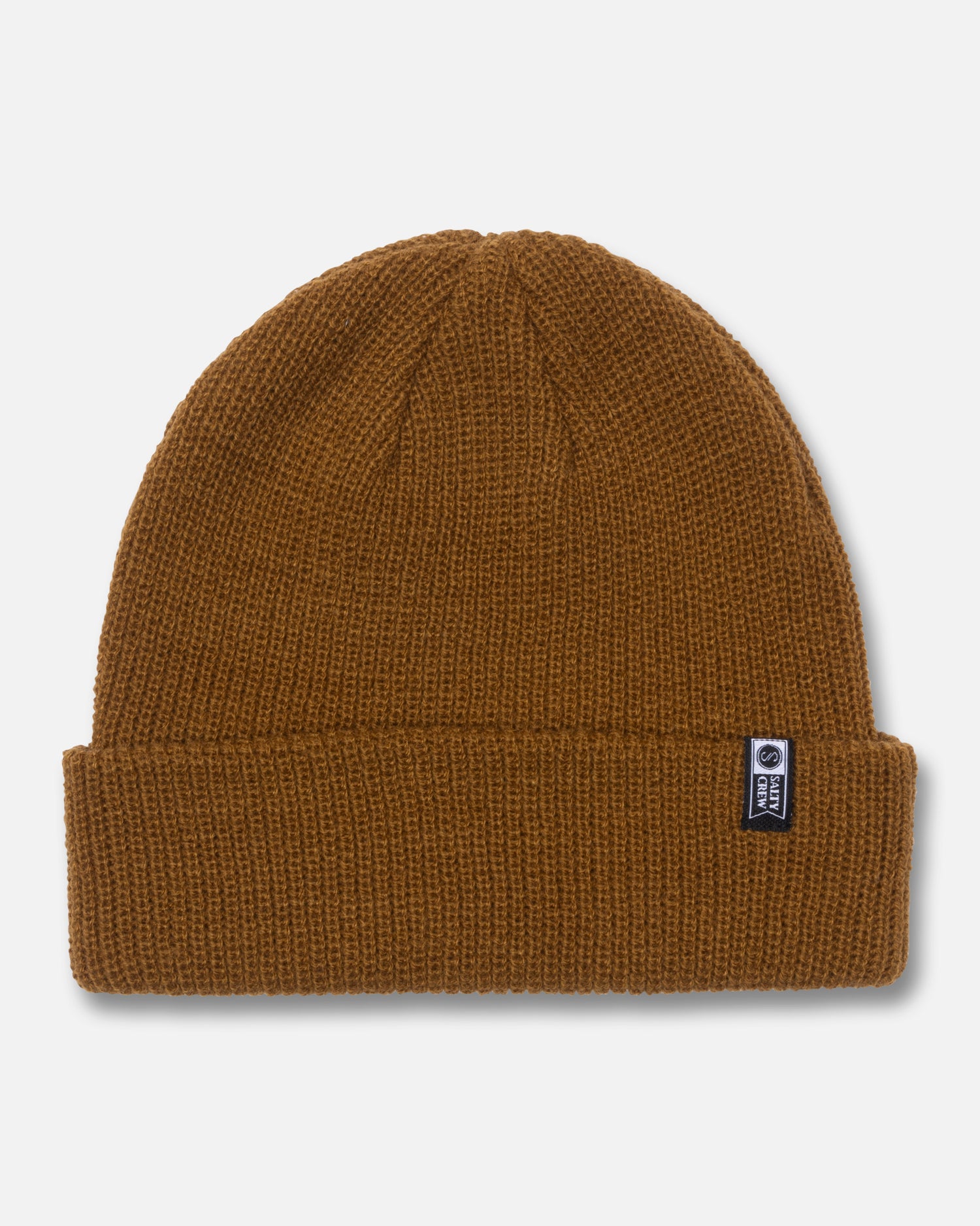 Front view of the Alpha Beanie - Bronze Brown. 