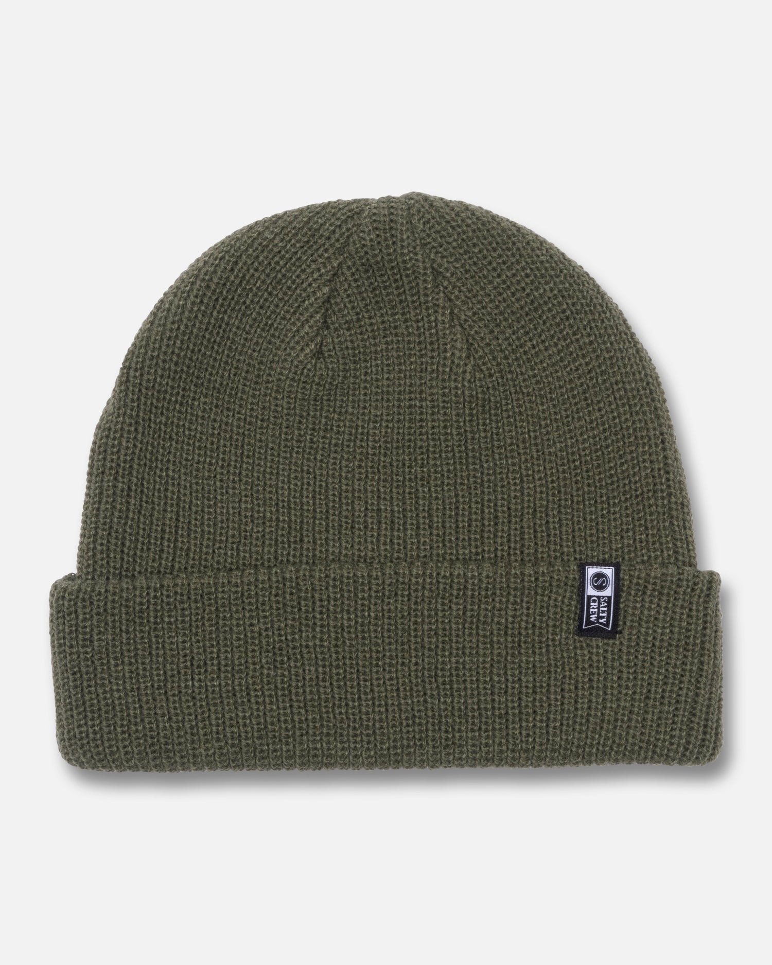 Front view of the Alpha Beanie - Four Leaf Clover. 