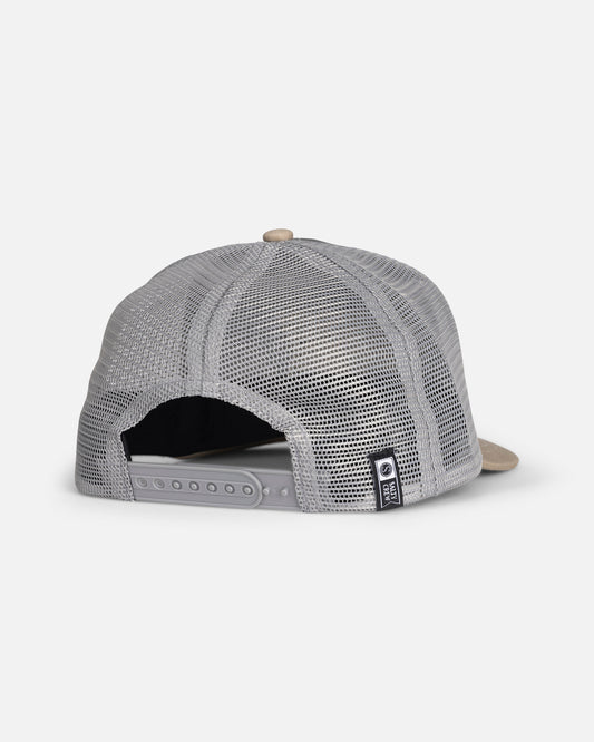 Back view of the Pinnacle Boys Retro Trucker - Grey/Tan. 