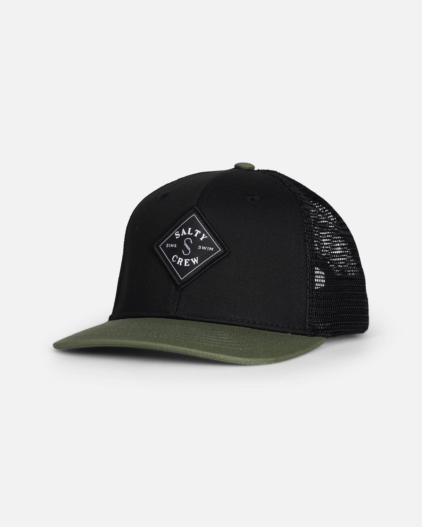 Front view of the Sealine Boys Trucker - Black/Green. 