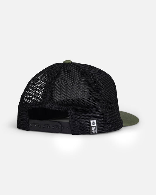 Back view of the Sealine Boys Trucker - Black/Green. 