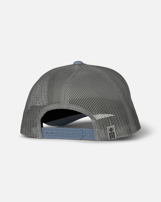 Back view of the Sealine Retro Trucker - Mineral Blue. 