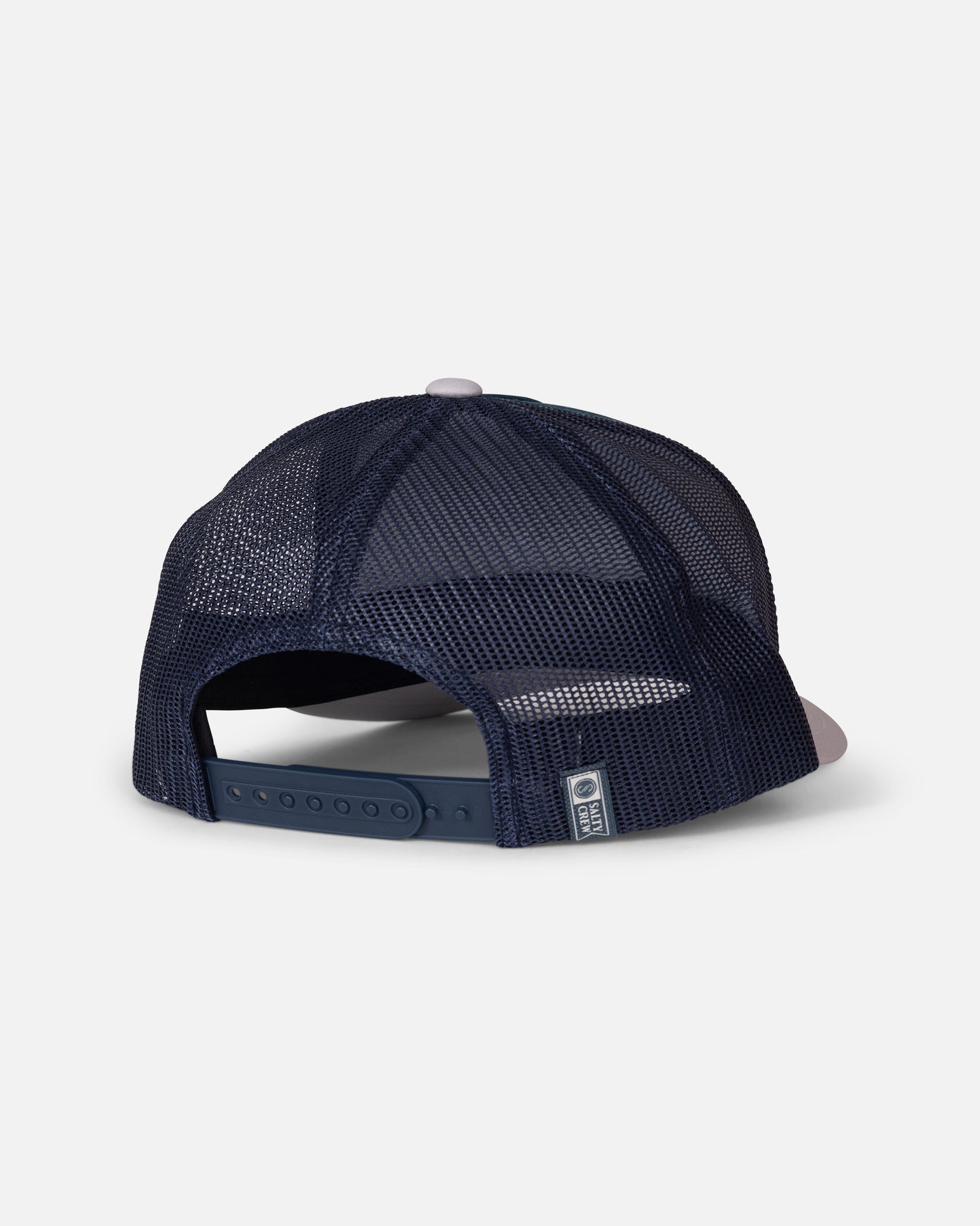 Back view of the Sealine Retro Trucker - Navy/Quarry. 