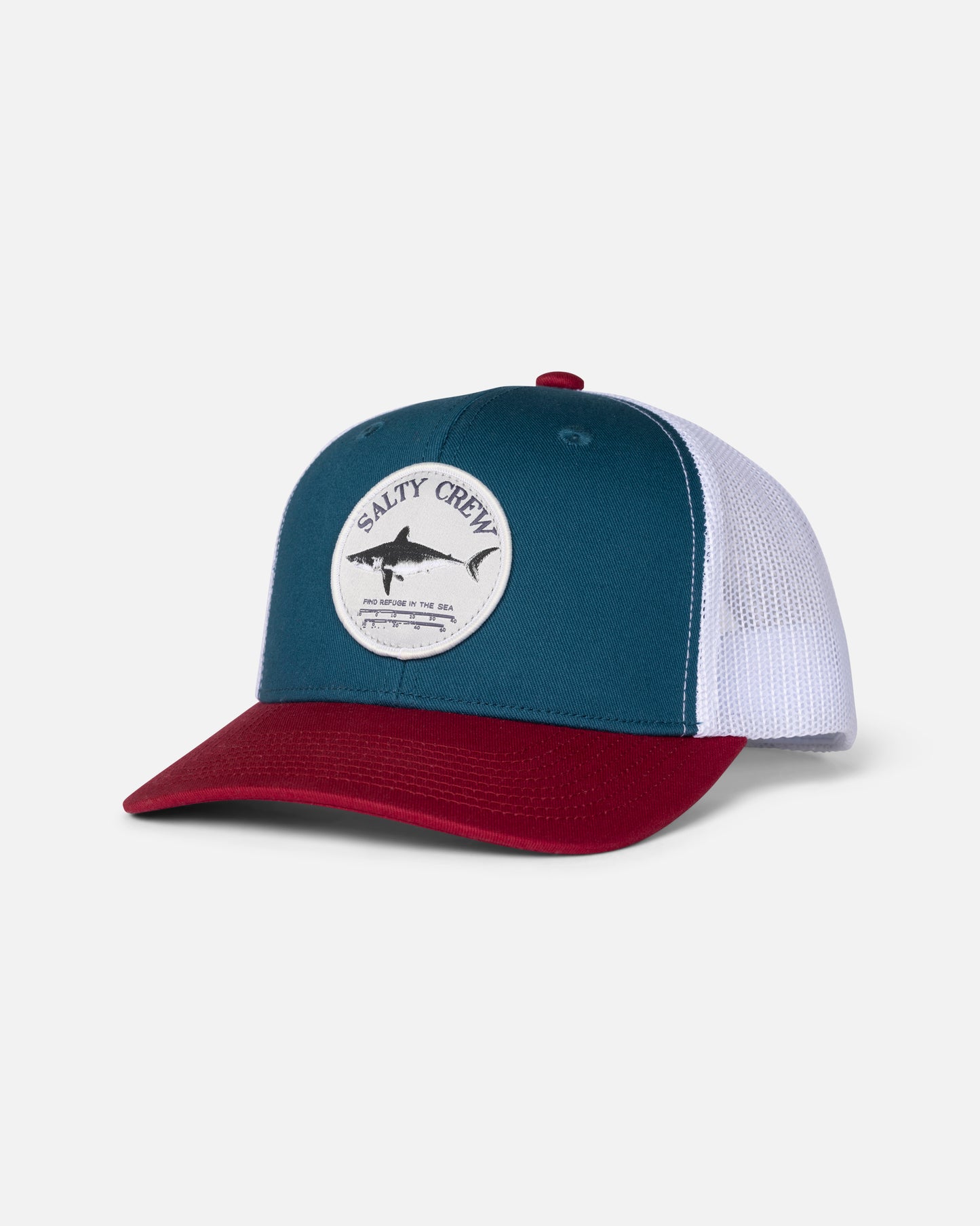 Front view of the Bruce Retro Trucker - Red White Blue. 