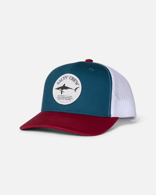Front view of the Bruce Retro Trucker - Red White Blue. 
