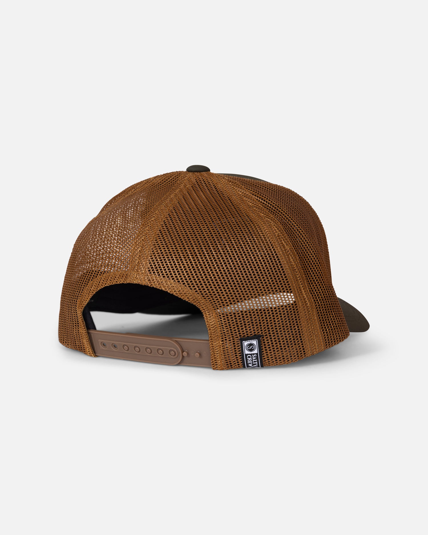 Back view of the Pinnacle 2 Retro Trucker - Green/Gold. 