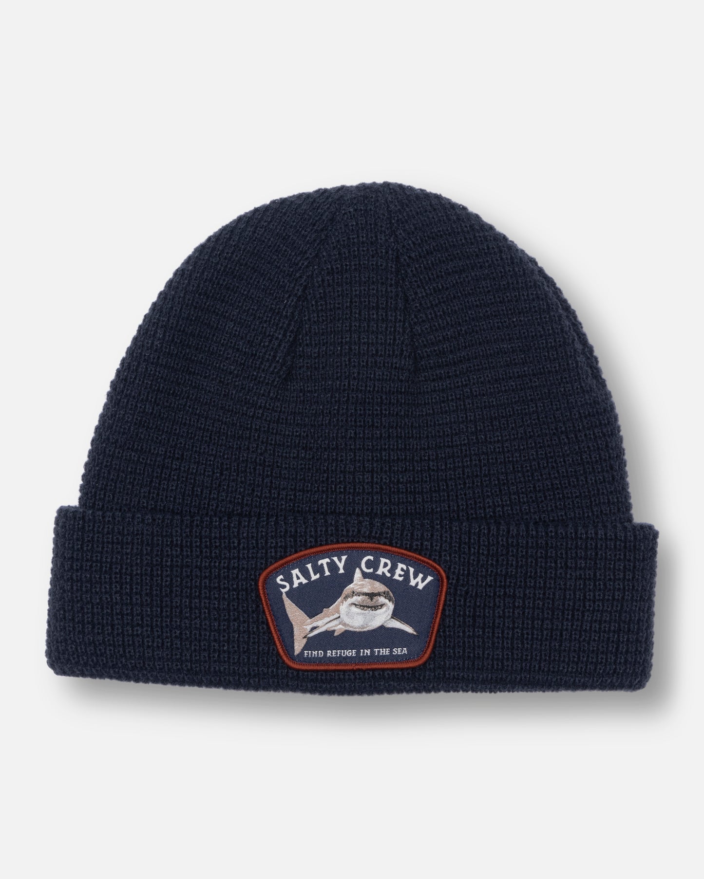 Front view of the Coastal Beanie - Dark Navy. 