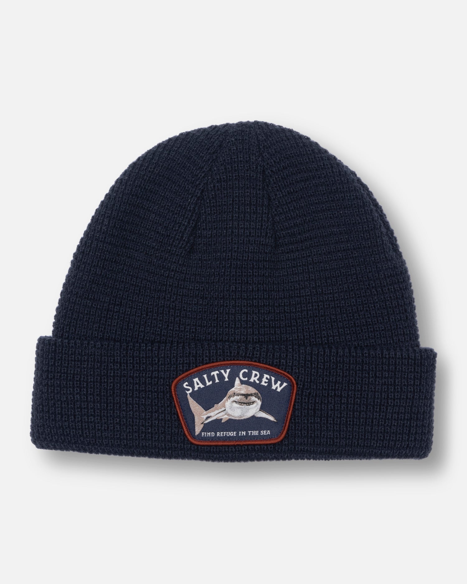 Front view of the Coastal Beanie - Dark Navy. 