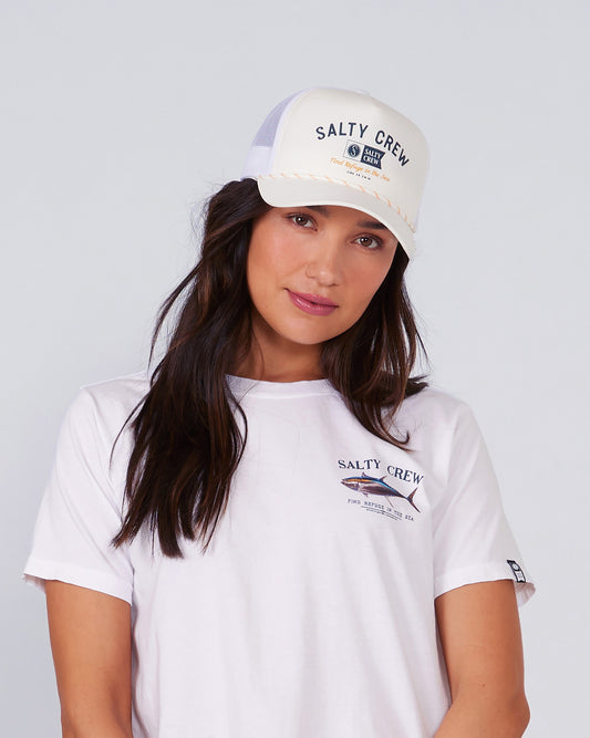 on body view of Surf Club Off White Trucker