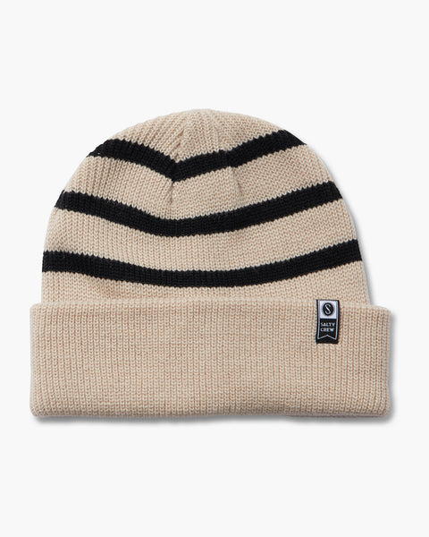 Lighthouse Beanie - Oatmeal/Black | Salty Crew