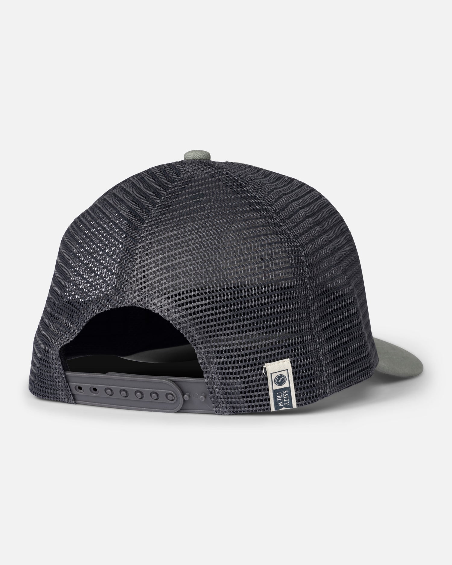 Back view of the Tentacles Boys Retro Trucker Hat - Mackerel. 