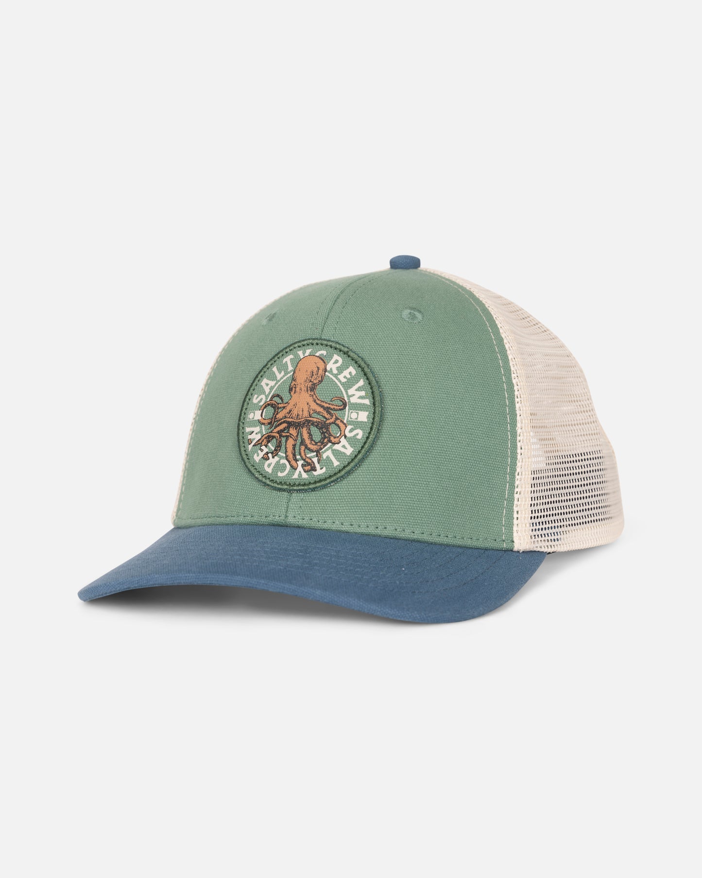 Tentacles Boys Retro Trucker - Mid Green/Cast Blue
