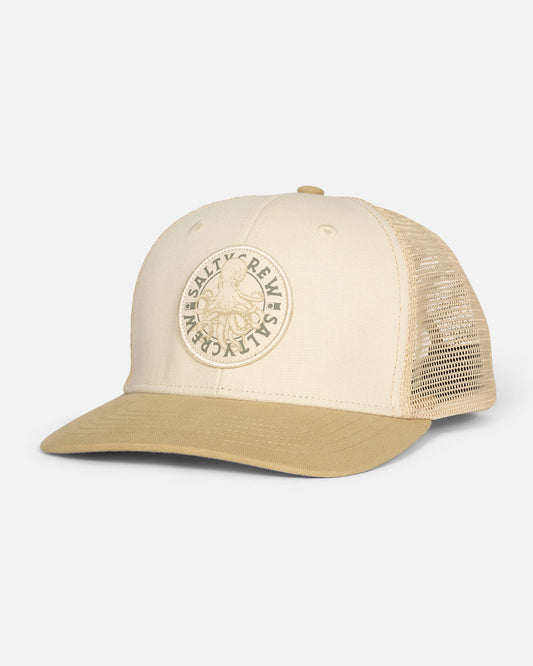 Tentacles Retro Trucker Hat - Birch Khaki