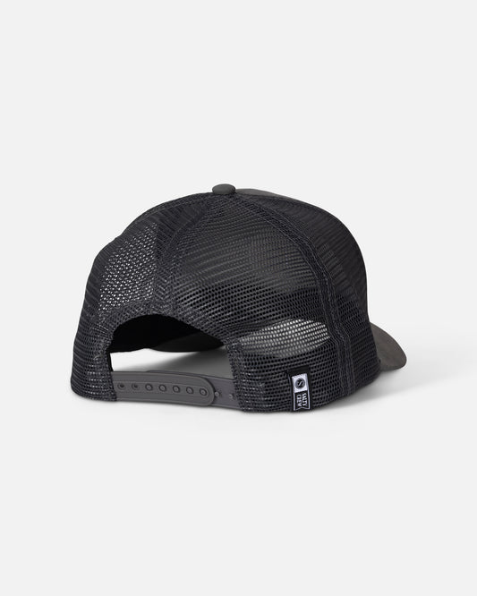 Back view of the Tentacles Retro Trucker - Dark Grey. 