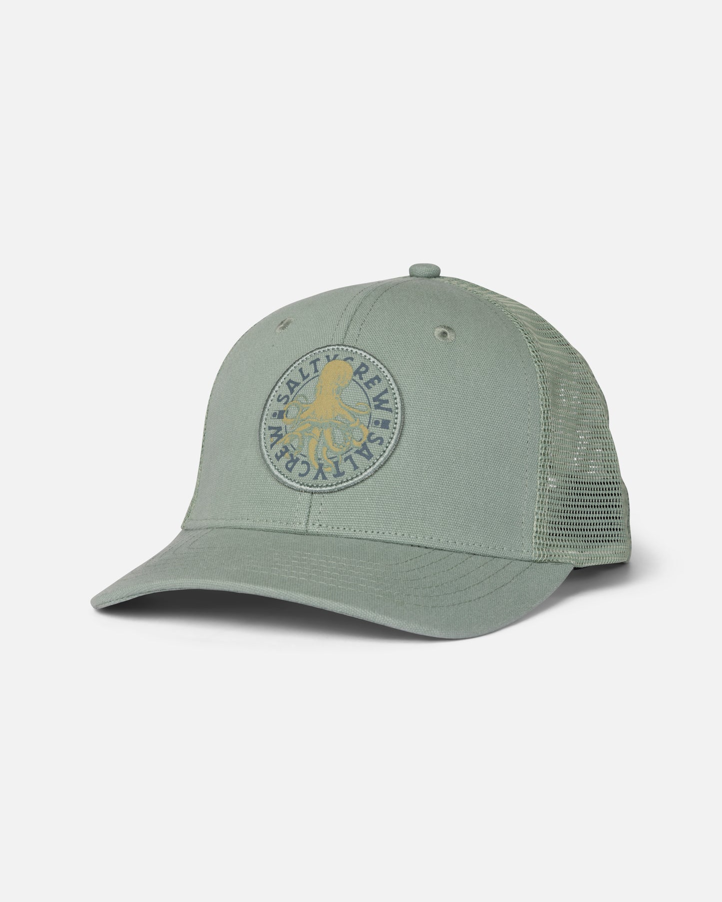Front view of the Tentacles Retro Trucker - Mineral Teal. 