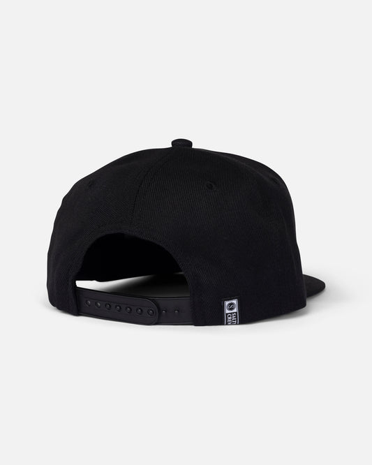 Back view of the Tailgate 6 Panel Hat - Black. 
