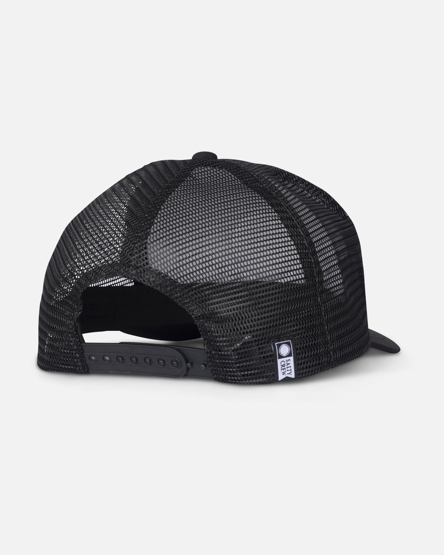 back view of Queen Palm Trucker Hat - Black